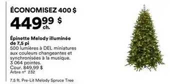 Michaels Épinette Melody illuminée de 7,5 pi offer
