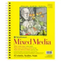 Staples Strathmore 300 Series Mixed Media Pads, 9 x 12, 40 Sheets offer