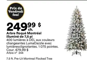 Michaels Arbre floqué Montréal illuminé de 7,5 pi offer