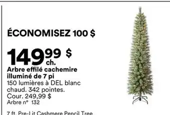 Michaels Arbre effilé cachemire illuminé de 7 pi offer