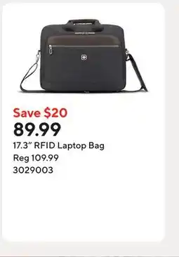 Staples 17.3 RFID Laptop Bag offer