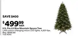 Michaels 9 ft. Pre-Lit Blue Mountain Spruce Tree offer