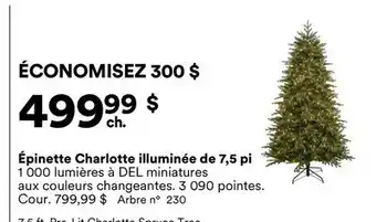 Michaels Épinette Charlotte illuminée de 7,5 pi offer