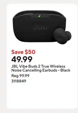 Staples JBL Vibe Buds 2 True Wireless Noise Cancelling Earbuds - Black offer