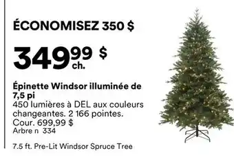 Michaels Épinette Windsor illuminée de 7,5 pi offer