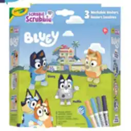 Staples Crayola Bluey Scribble Scrubbie Playset - 3 Bluey Characters offer