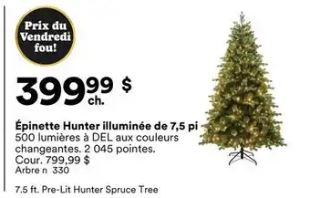 Michaels Épinette Hunter illuminée de 7,5 pi offer