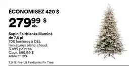 Michaels Sapin Fairblanks illuminé de 7,5 pi offer