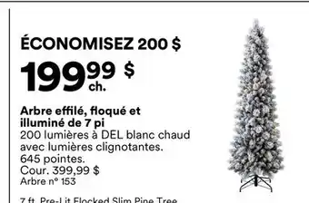 Michaels Arbre effilé, floqué et illuminé de 7 pi offer