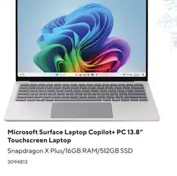 Staples Microsoft Surface Laptop Copilot+ PC 13.8Touchscreen Laptop offer
