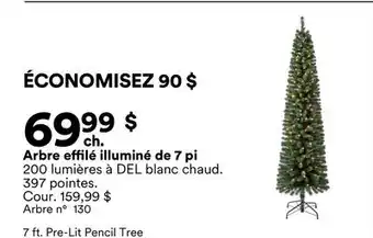 Michaels Arbre effilé illuminé de 7 pi offer