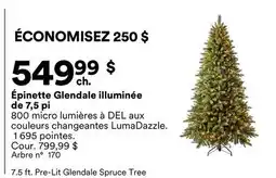 Michaels Épinette Glendale illuminée de 7,5 pi offer