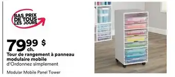 Michaels Tour de rangement à panneau modulaire mobile d'Ordonnez simplement offer