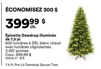Michaels Épinette Dewdrop illuminée de 7,5 pi offer