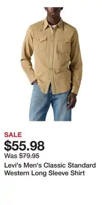 Mark's Levi's Men's Classic Standard Western Long Sleeve Shirt offer