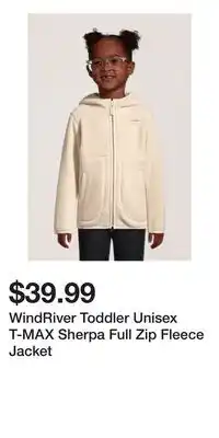 Mark's WindRiver Toddler Unisex T-MAX Sherpa Full Zip Fleece Jacket offer