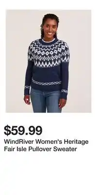 Mark's WindRiver Women's Heritage Fair Isle Pullover Sweater offer