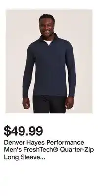 Mark's Denver Hayes Performance Men's FreshTech Quarter-Zip Long Sleeve Shirt offer