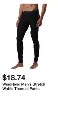 Mark's WindRiver Men's Stretch Waffle Thermal Pants offer