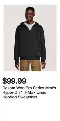 Mark's Dakota WorkPro Series Men's Hyper-Dri 1 T-Max Lined Hooded Sweatshirt offer