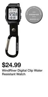 Mark's WindRiver Digital Clip Water Resistant Watch offer