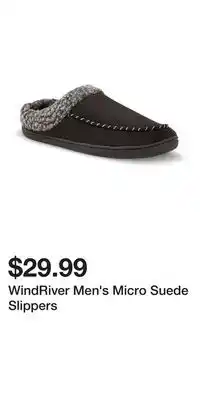 Mark's WindRiver Men's Micro Suede Slippers offer