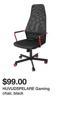IKEA HUVUDSPELARE Gaming chair, black offer