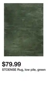 IKEA STOENSE Rug, low pile, green offer