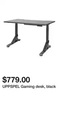 IKEA UPPSPEL Gaming desk, black offer