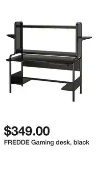 IKEA FREDDE Gaming desk, black offer