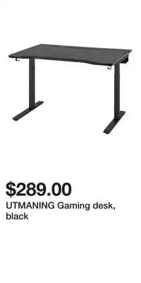 IKEA UTMANING Gaming desk, black offer