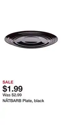 IKEA NÄTBARB Plate, black offer