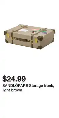 IKEA SANDLÖPARE Storage trunk, light brown offer