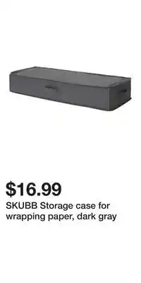 IKEA SKUBB Storage case for wrapping paper, dark gray offer