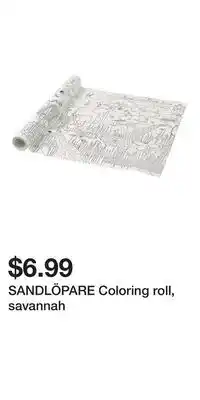 IKEA SANDLÖPARE Coloring roll, savannah offer