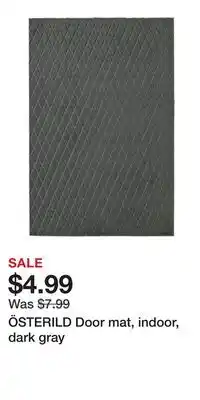 IKEA ÖSTERILD Door mat, indoor, dark gray offer