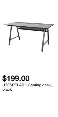 IKEA UTESPELARE Gaming desk, black offer