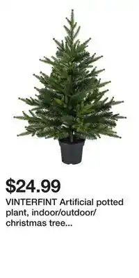 IKEA VINTERFINT Artificial potted plant, indoor/outdoor/christmas tree green offer