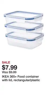 IKEA IKEA 365+ Food container with lid, rectangular/plastic offer