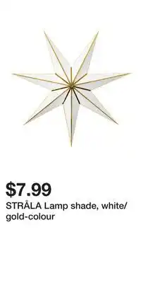 IKEA STRÅLA Lamp shade, white/gold-colour offer