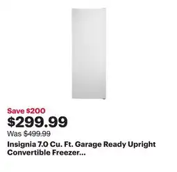 Best Buy Insignia 7.0 Cu. Ft. Garage Ready Upright Convertible Freezer (NS-UZ70WH4-C) - Only at Best Buy offer