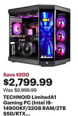 Best Buy TECHNOID LimitedA1 Gaming PC (Intel i9-14900KF/32GB RAM/2TB SSD/RTX 5070/Win 11) offer