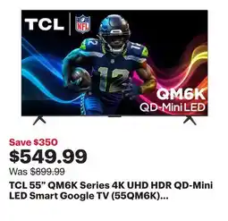 Best Buy TCL 55 QM6K Series 4K UHD HDR QD-Mini LED Smart Google TV (55QM6K) - 2025 offer
