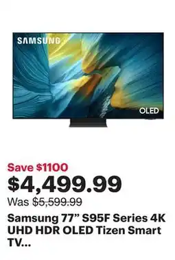 Best Buy Samsung 77 S95F Series 4K UHD HDR OLED Tizen Smart TV (QN77S95FAFXZC) - 2025 offer