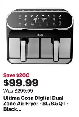 Best Buy Ultima Cosa Digital Dual Zone Air Fryer - 8L/8.5QT - Black Stainless Steel - Only at Best Buy offer