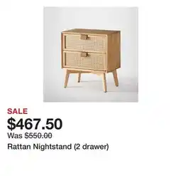 TSC Stores Rattan Nightstand (2 drawer) offer