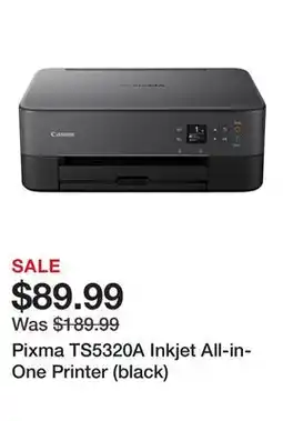 TSC Stores Pixma TS5320A Inkjet All-in-One Printer (black) offer