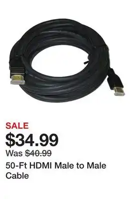 TSC Stores 50-Ft HDMI Male to Male Cable offer