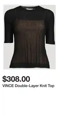 Holt Renfrew VINCE Double-Layer Knit Top offer