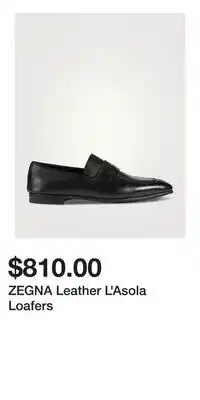 Holt Renfrew ZEGNA Leather L'Asola Loafers offer